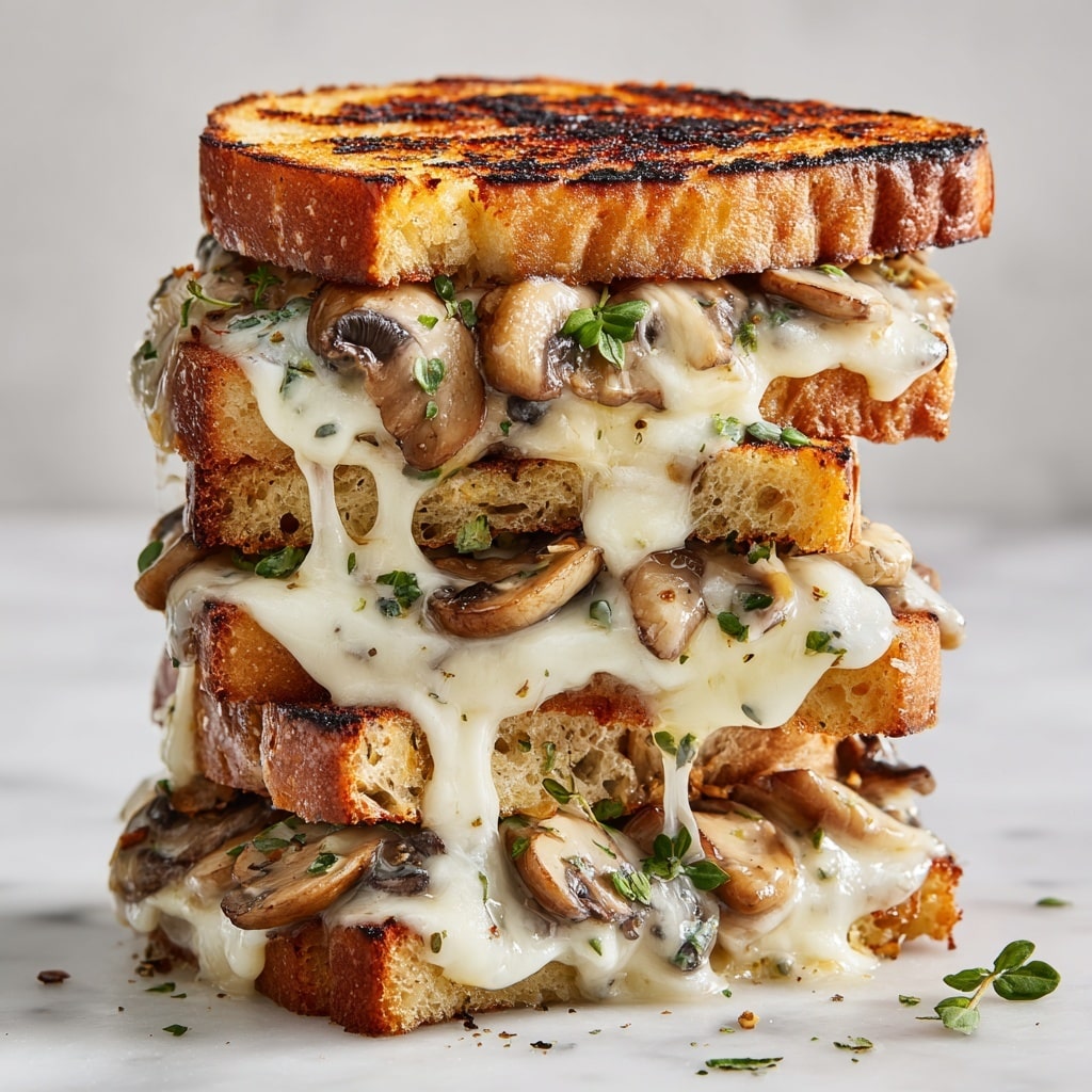 Mushroom Onion Gouda Grilled Cheese Recipe - Recipe Image