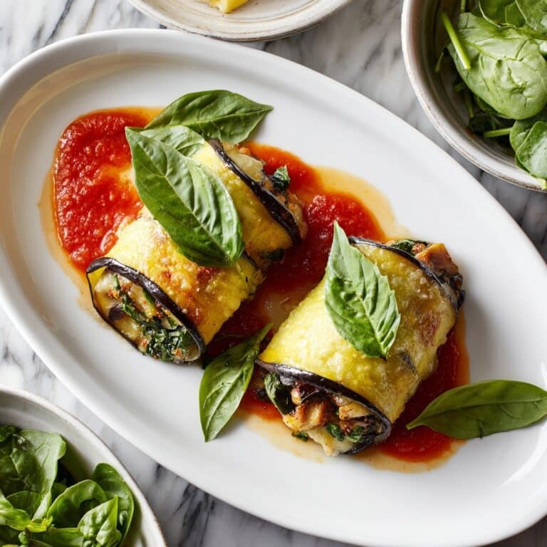 Eggplant Rollatini with Marinara Sauce Recipe