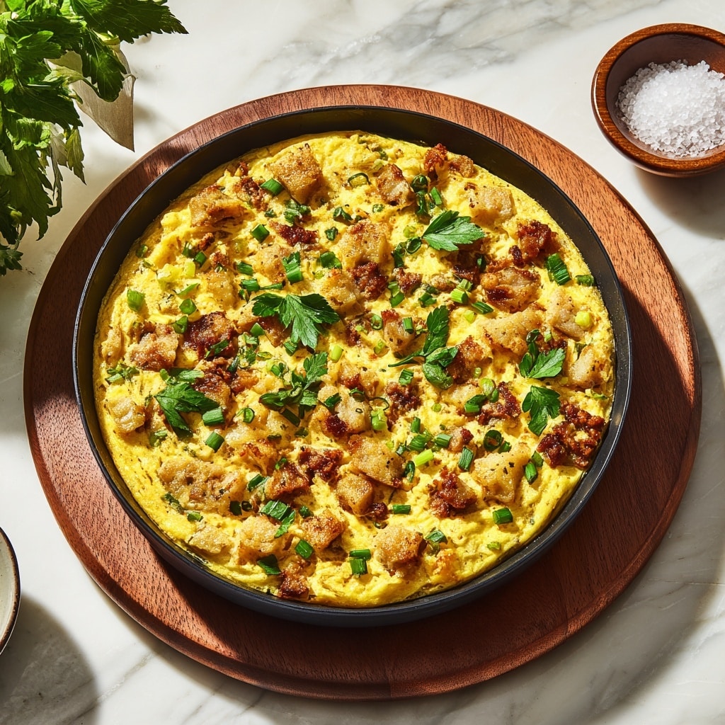 Cheesy Potato Egg Scramble Recipe - Recipe Image