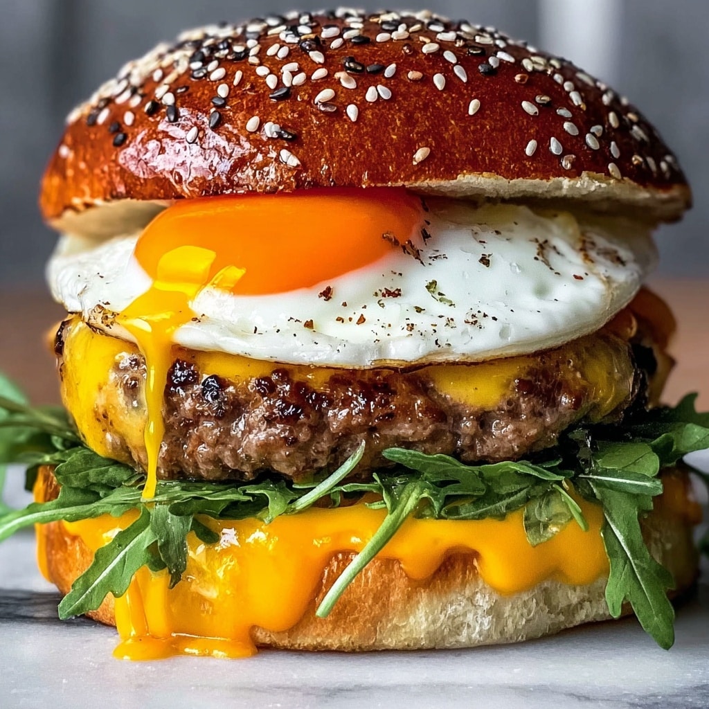Burger with Fried Egg and Special Sauce Recipe - Recipe Image
