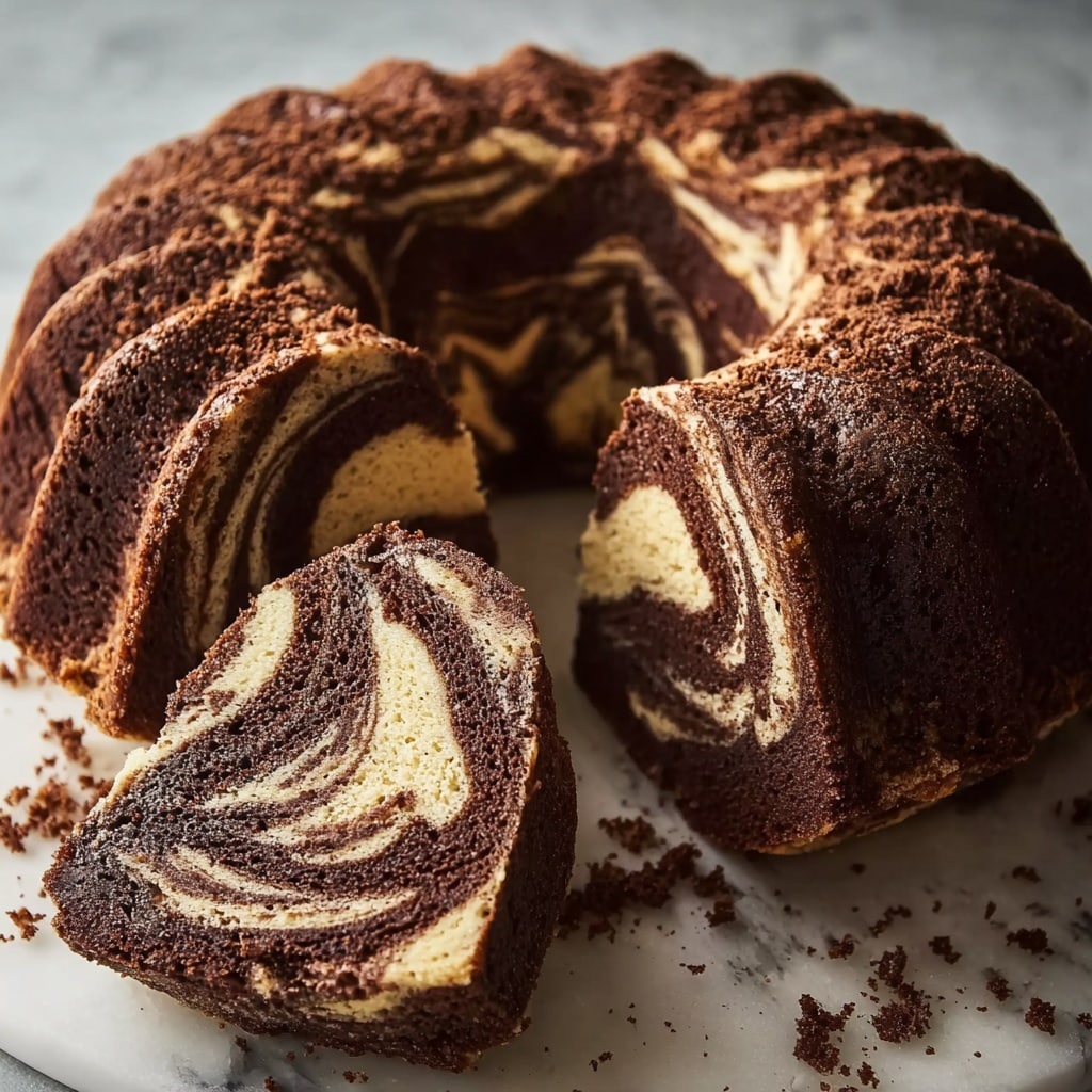Double Chocolate Ricotta Marble Cake Recipe - Recipe Image