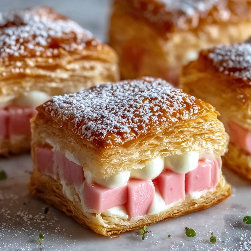 Rhubarb Cream Cheese Puff Pastries Recipe - Recipe Image