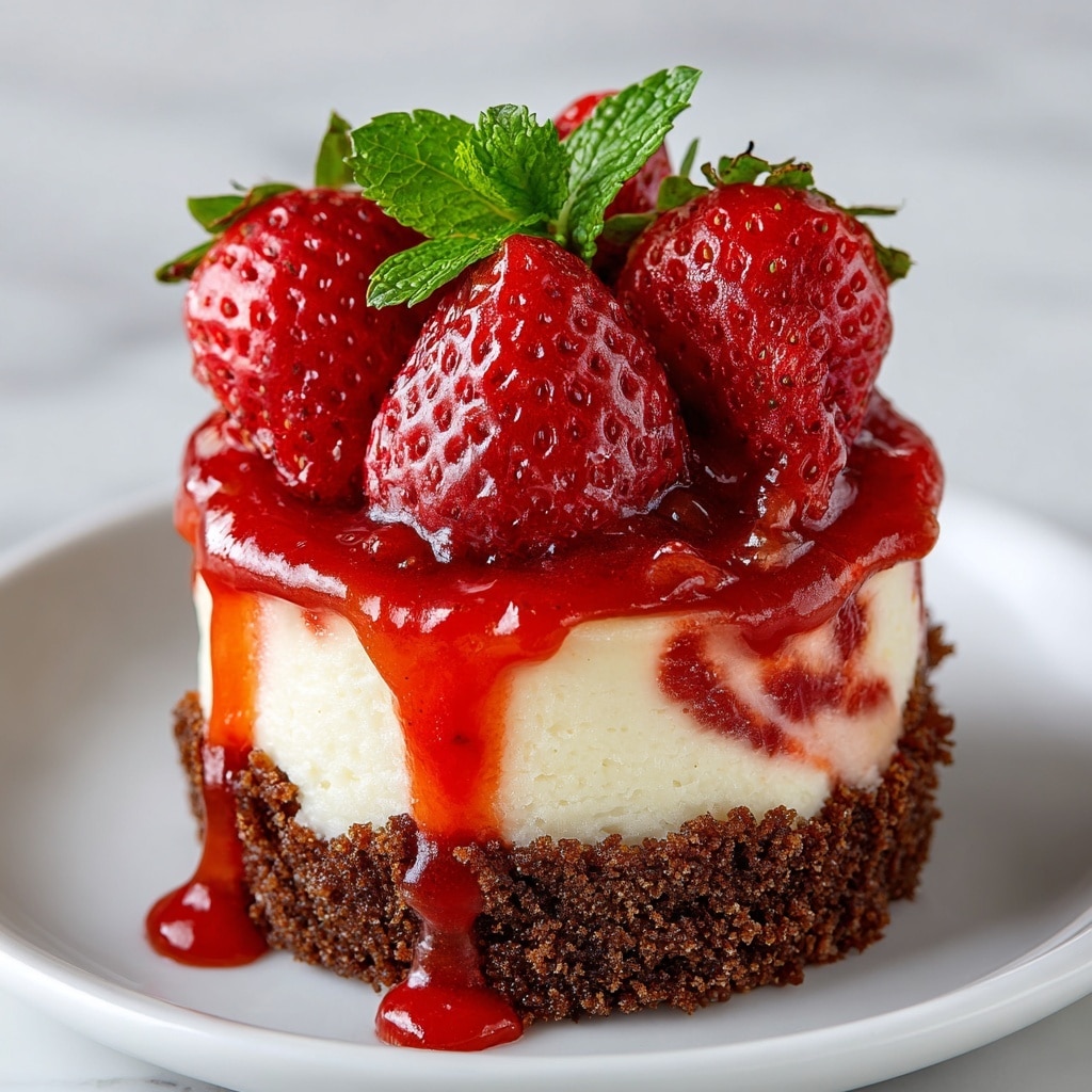 Strawberry Swirl Cheesecake Recipe - Recipe Image