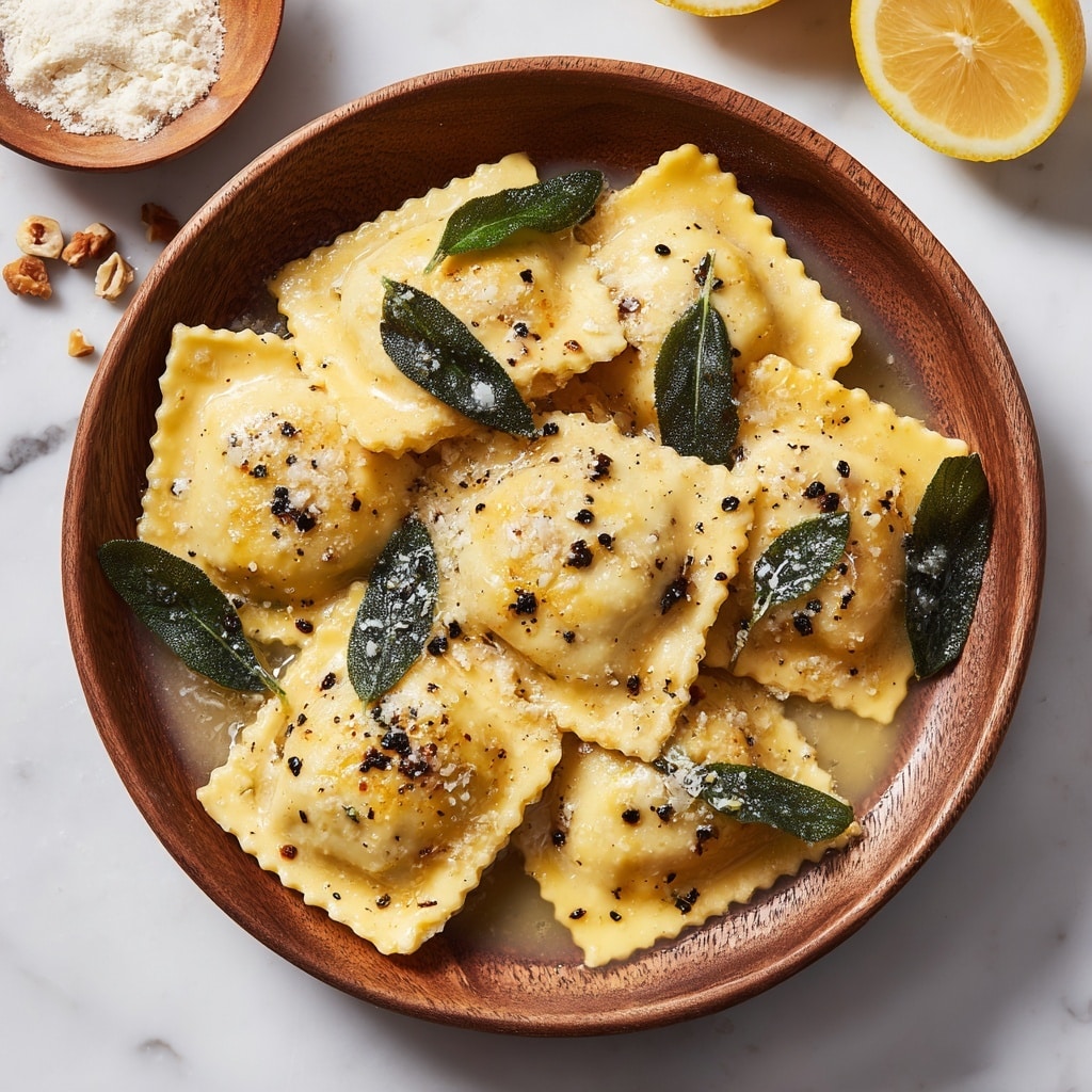 Vegan Lemon Ricotta Ravioli Recipe - Recipe Image