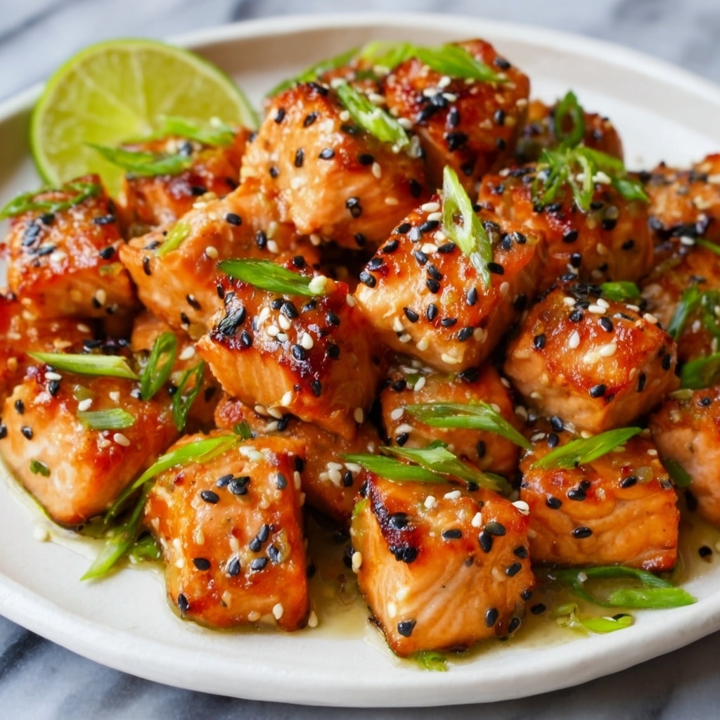 Bang Bang Salmon Bites with Spicy Thai Sauce Recipe - Recipe Image