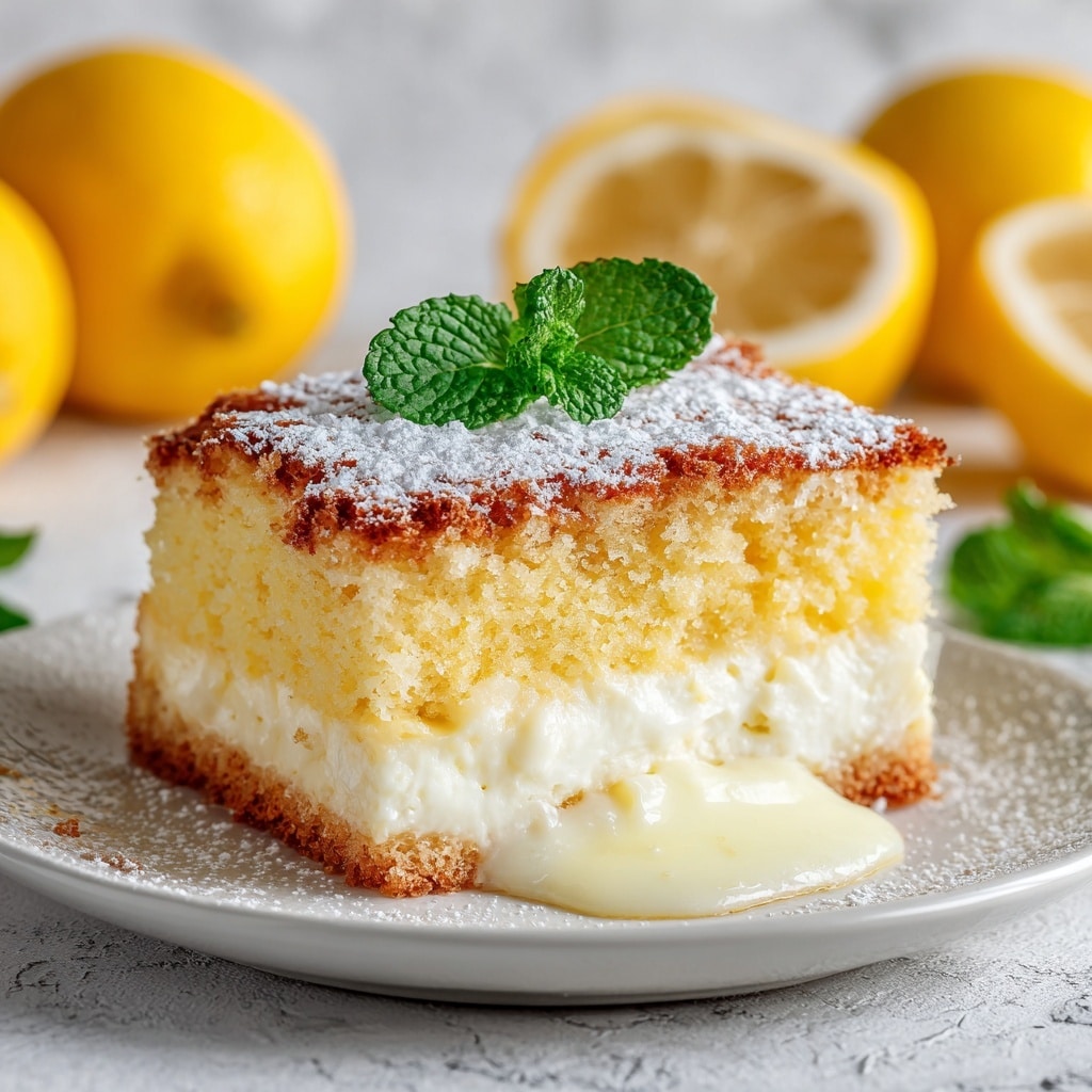 Lemon Custard Cake: A Delicious & Easy Recipe - Recipe Image