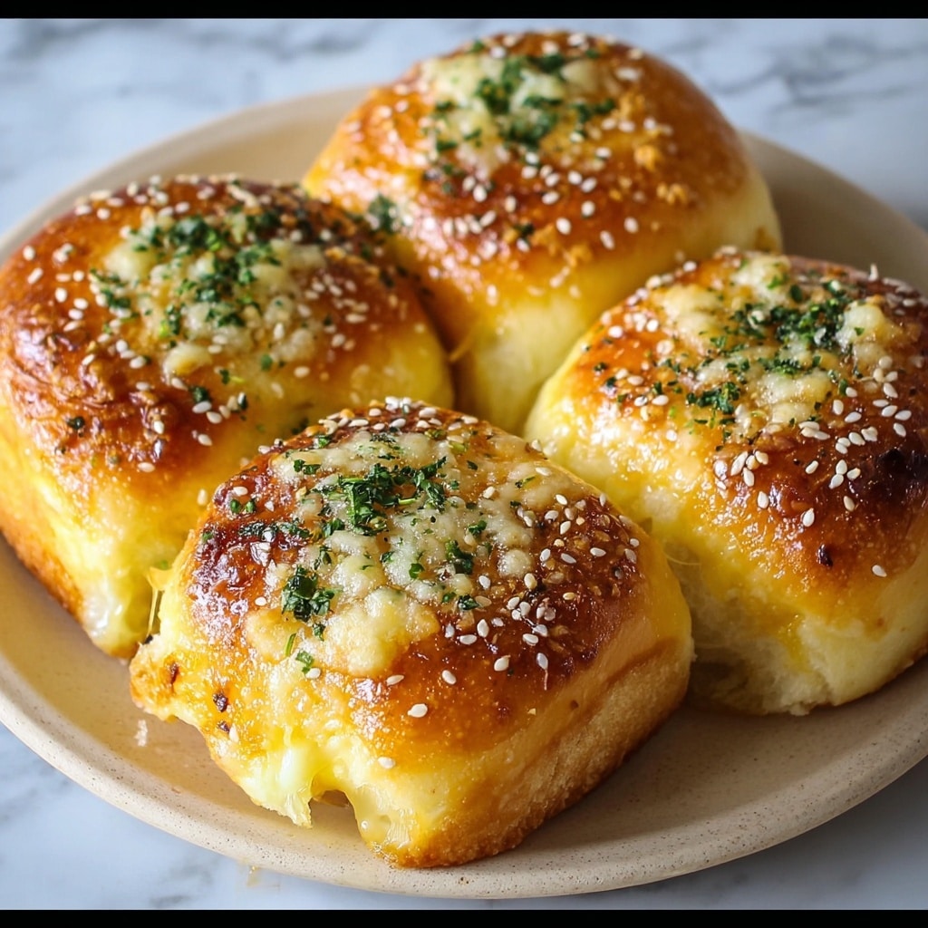 Korean Garlic Cheese Bread Recipe - Recipe Image