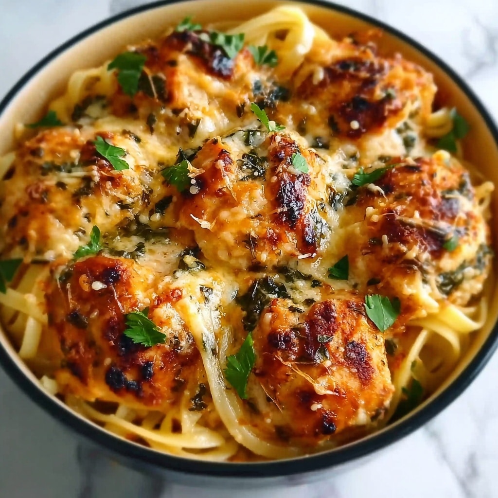 Garlic Butter Chicken Bites with Creamy Parmesan Pasta Recipe