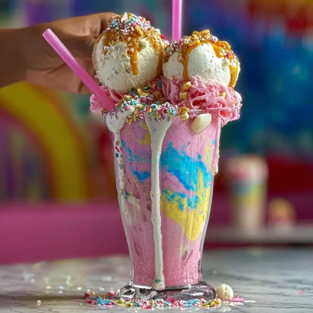 Unicorn Fantasy Freakshakes Recipe - Recipe Image