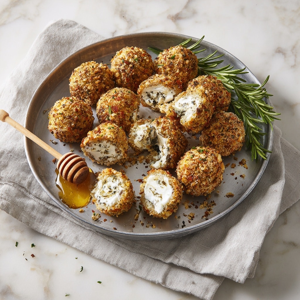 Fried Goat Cheese with Tarragon Honey Recipe - Recipe Image