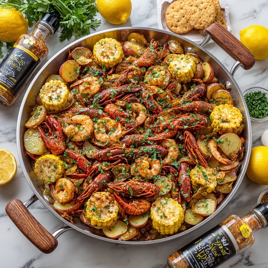 Stovetop Crawfish Boil with Garlic Butter Sauce Recipe - Recipe Image