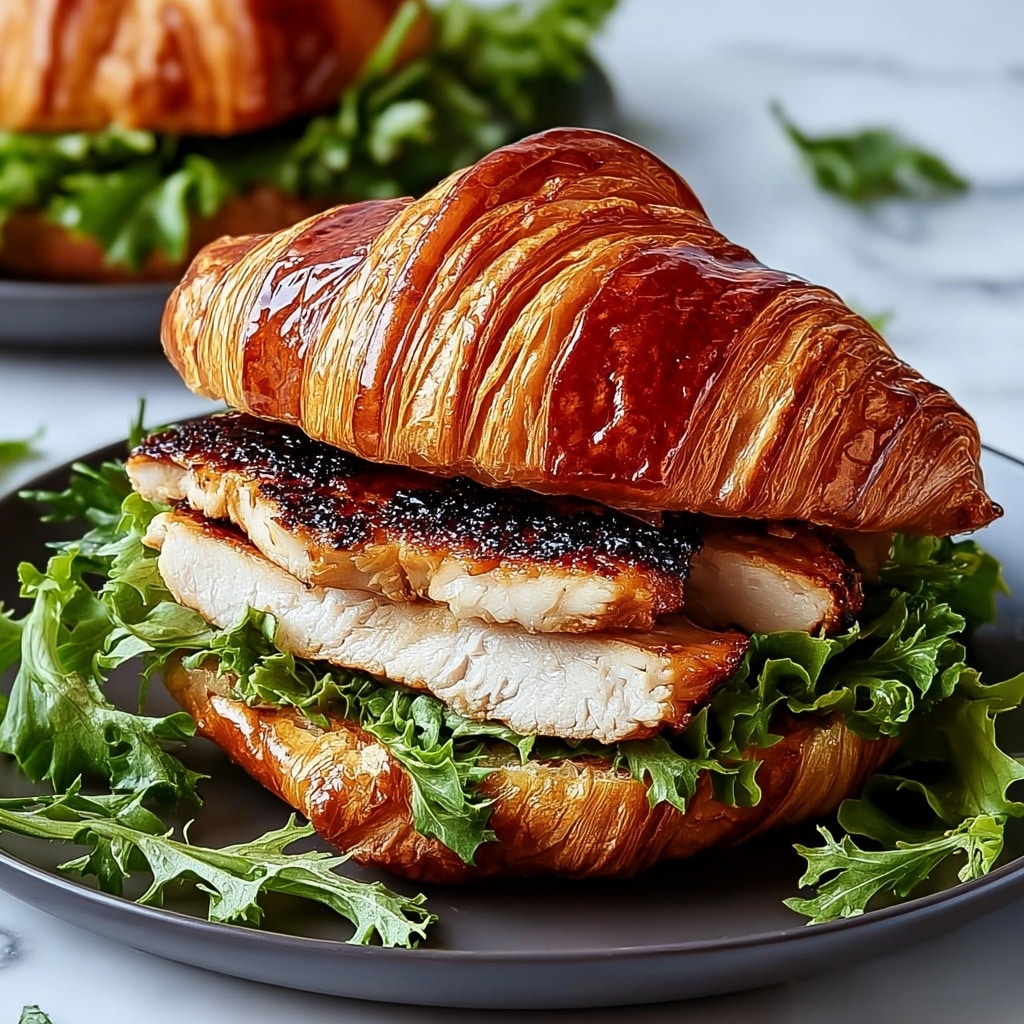 Chicken Caesar Croissant Sandwich Recipe - Recipe Image