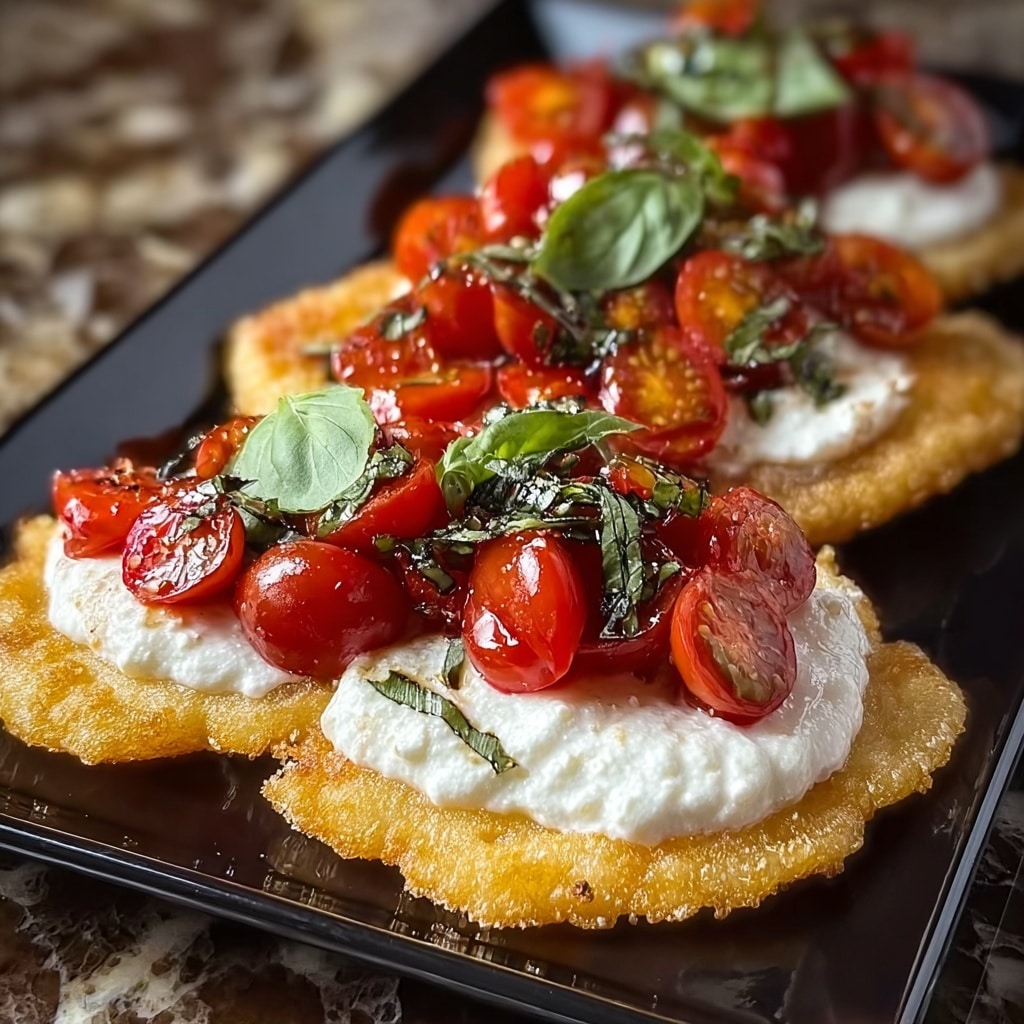 Italian Basil Chicken Cutlets with Tomato and Burrata Topping Recipe - Recipe Image