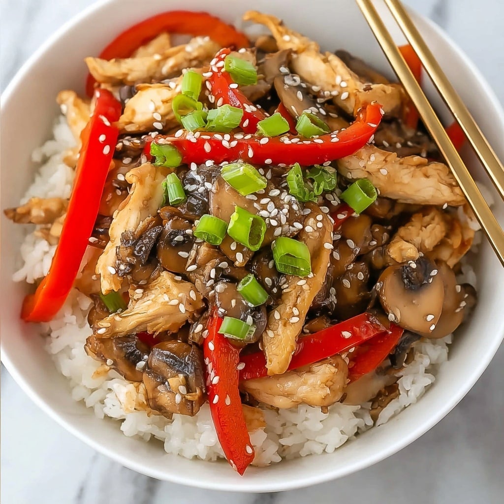 Chicken Mushroom Stir Fry Recipe - Recipe Image