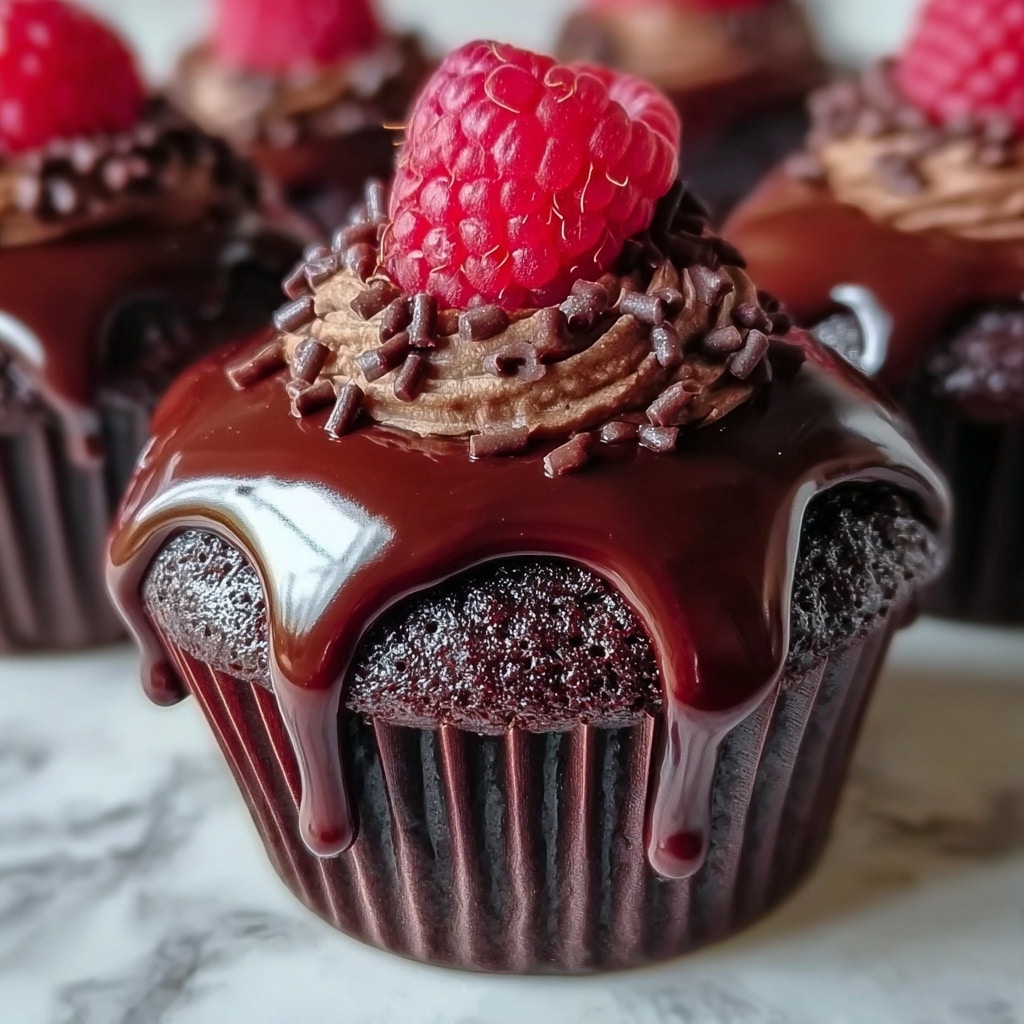 Irresistible Raspberry Chocolate Cupcakes Recipe - Recipe Image
