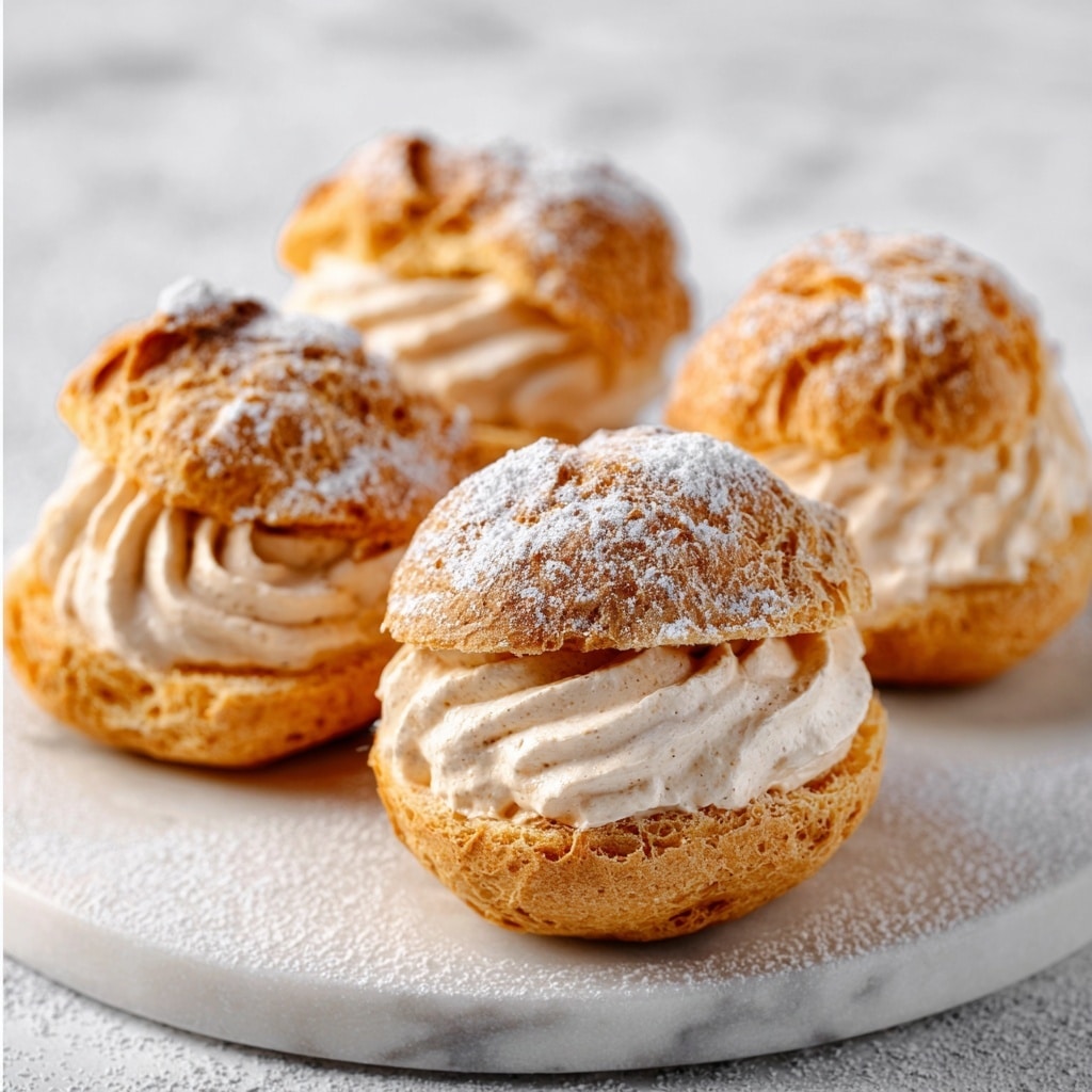Choux Pastry with Milk Tea Cream Recipe - Recipe Image