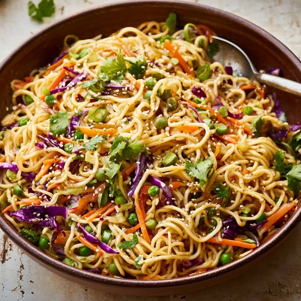Crunchy Asian Ramen Noodle Salad Recipe - Recipe Image