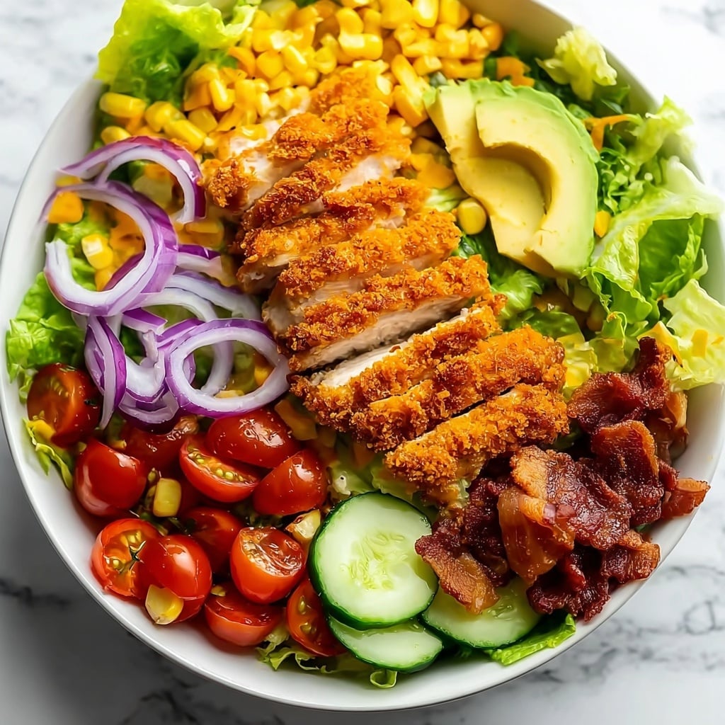 Honey Mustard Crispy Chicken Salad Recipe - Recipe Image