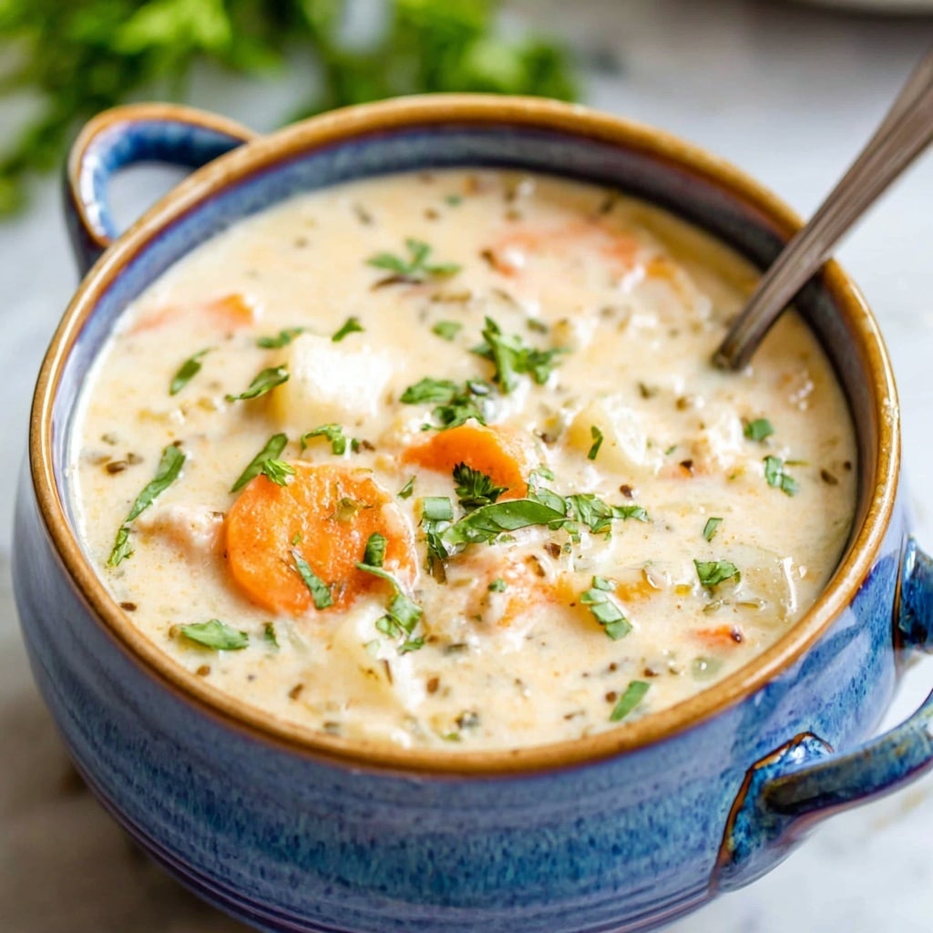 Slow Cooker Creamy Chicken and Wild Rice Soup Recipe
