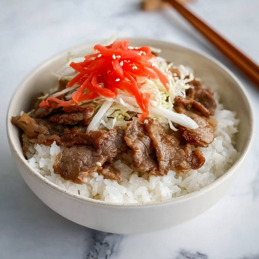 Gyudon Japanese Beef Bowls Recipe - Recipe Image