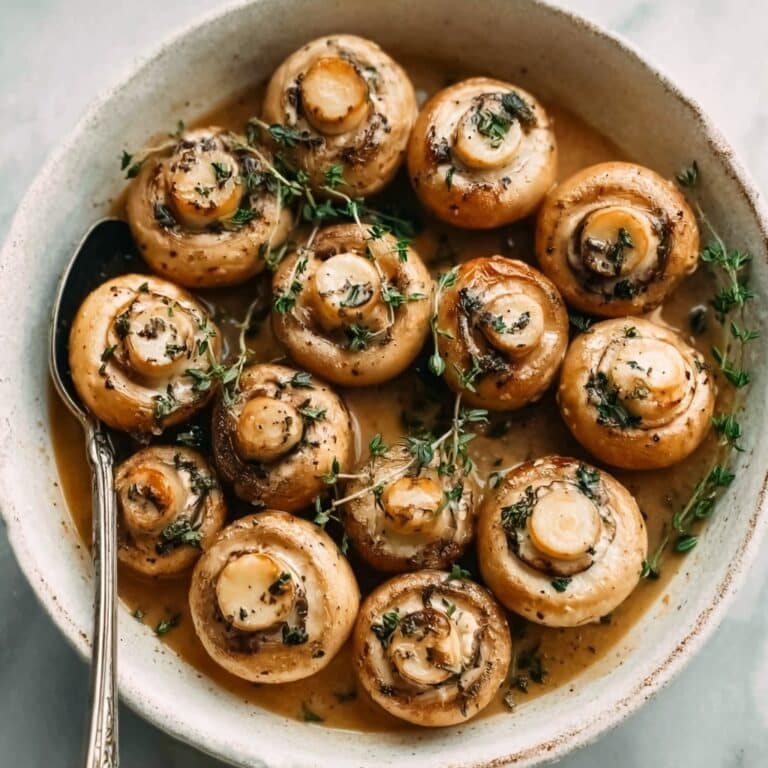 Creamy Garlic Butter Tuscan Mushrooms Recipe