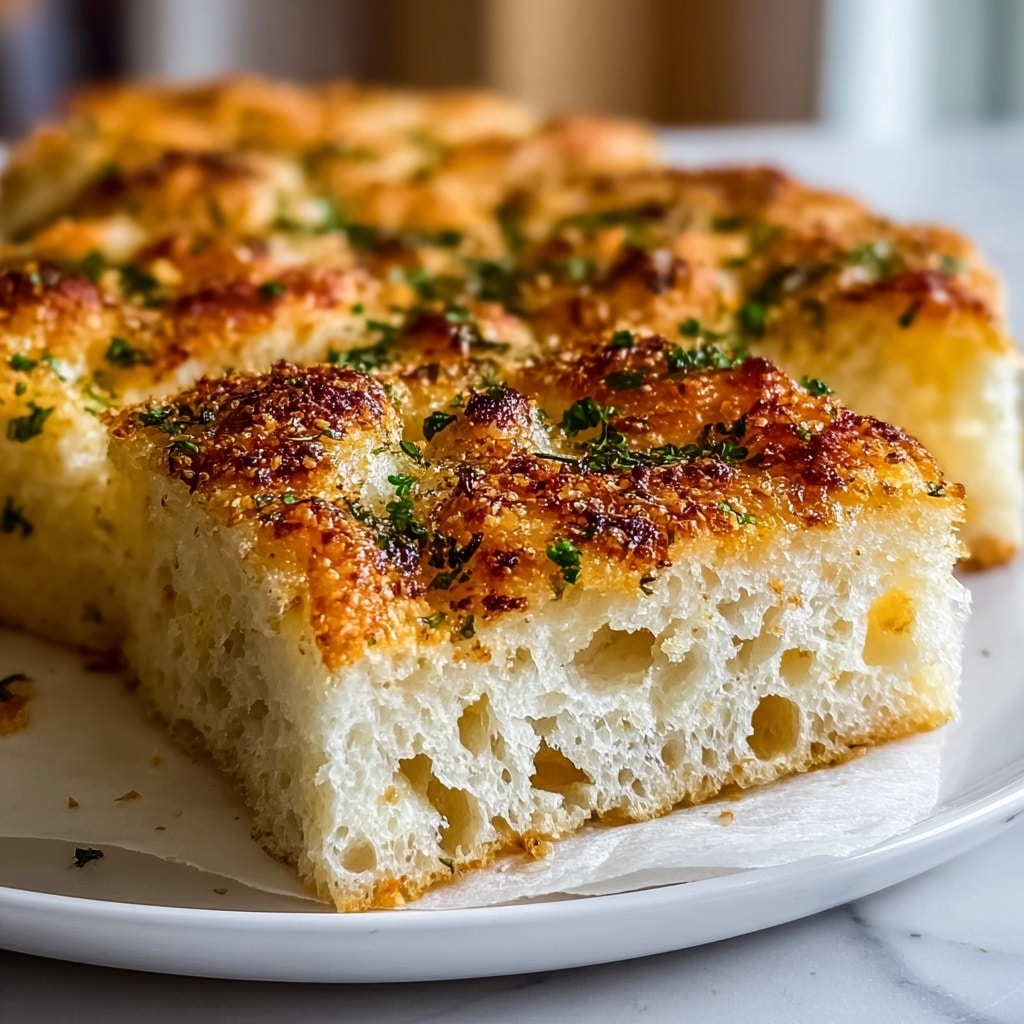 Crispy And Cheesy Garlic Parmesan Focaccia Bread Recipe