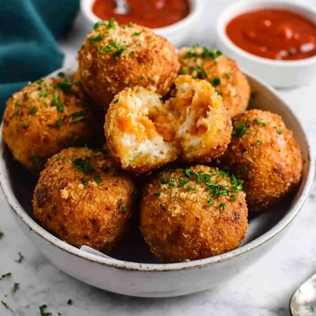 Cheesy Mozzarella Arancini: Crispy Italian Risotto Balls Recipe