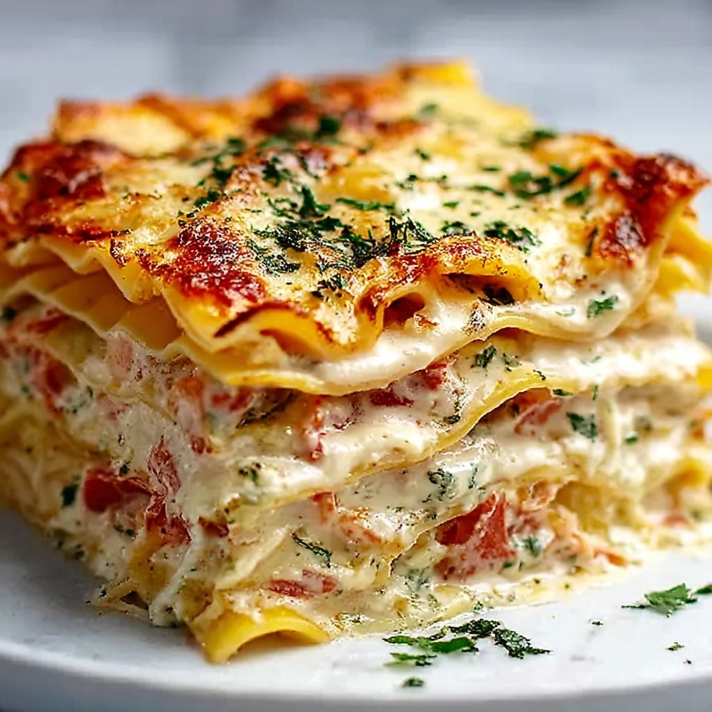 Garlic Butter Shrimp Scampi Lasagna Recipe 6 Garlic Butter Shrimp Scampi Lasagna Recipe - Recipe Image