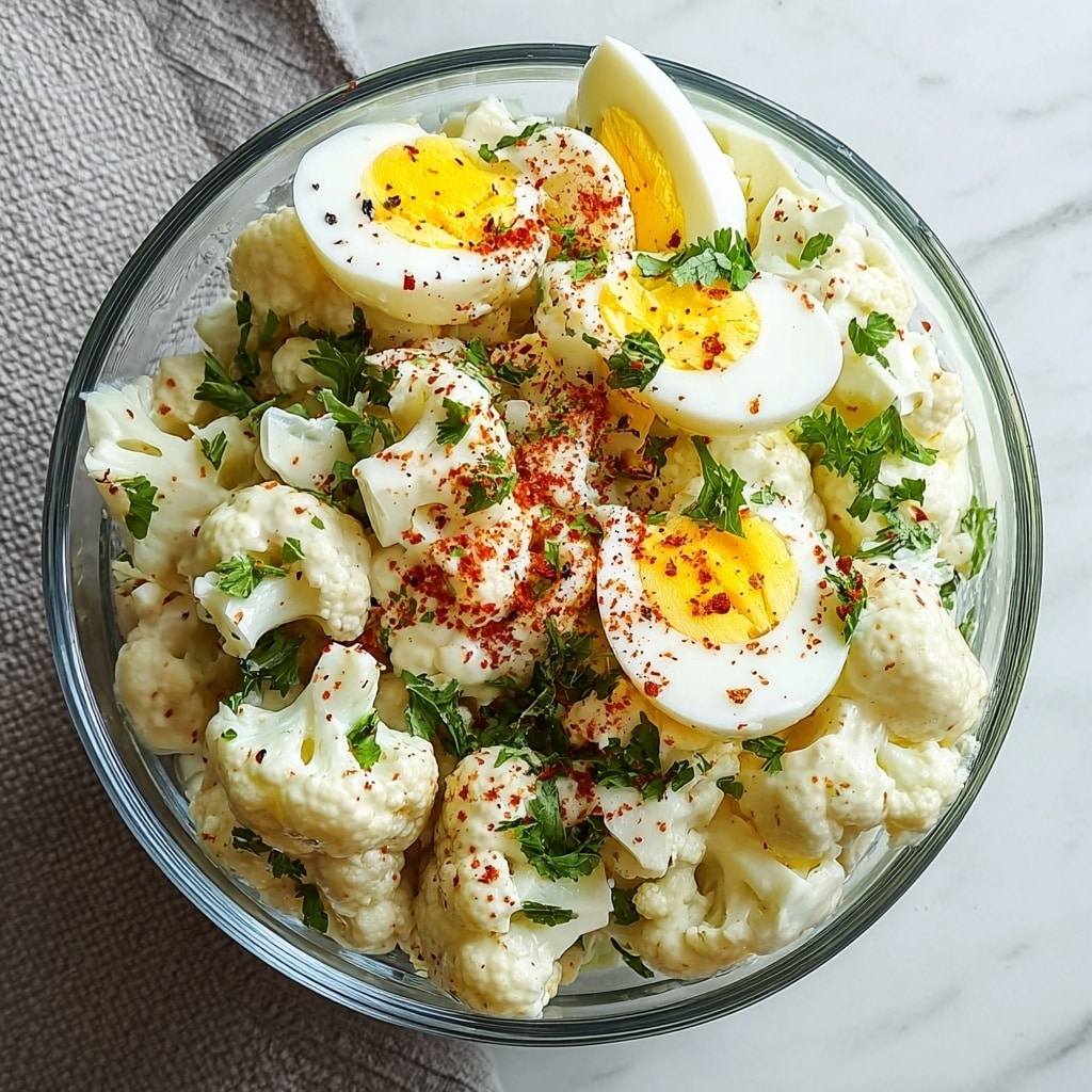 Cauliflower Salad with Hard-Boiled Eggs, Mustard, and Pickle Relish Recipe 5 Cauliflower Salad with Hard-Boiled Eggs, Mustard, and Pickle Relish Recipe - Recipe Image