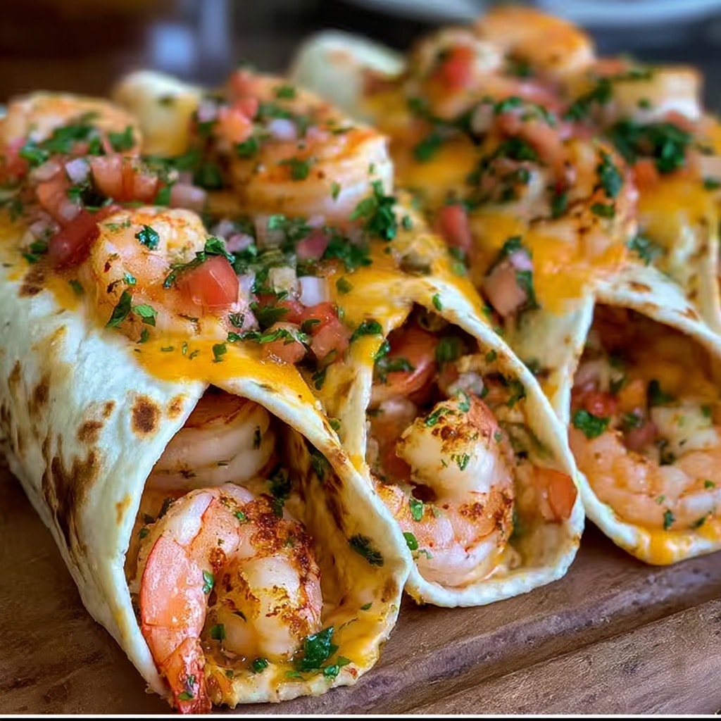 Loaded Shrimp Nacho Bomb Wraps with Shrimp and Cheese Recipe