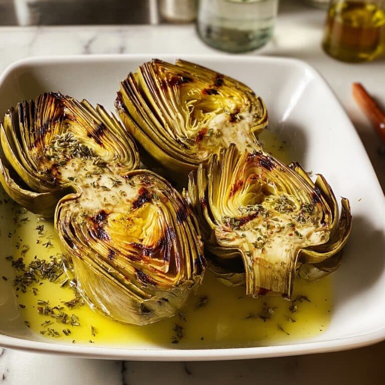 Grilled Artichokes with Garlic Butter Recipe