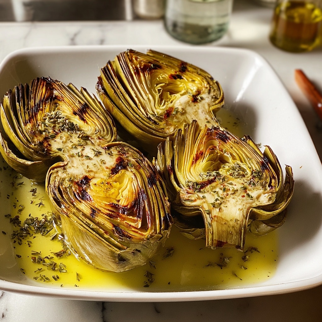 Grilled Artichokes with Garlic Butter Recipe