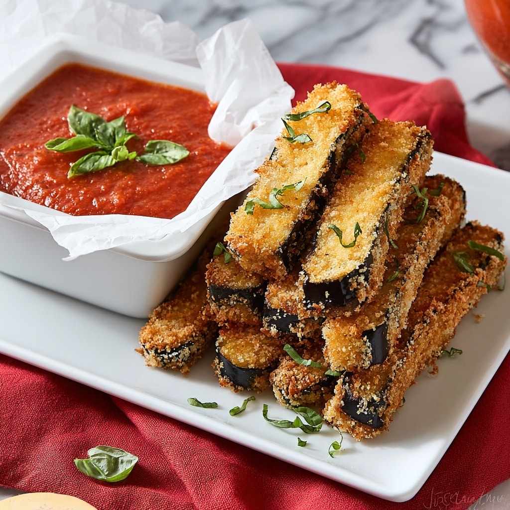 Crispy Baked Eggplant Fries with Marinara Recipe