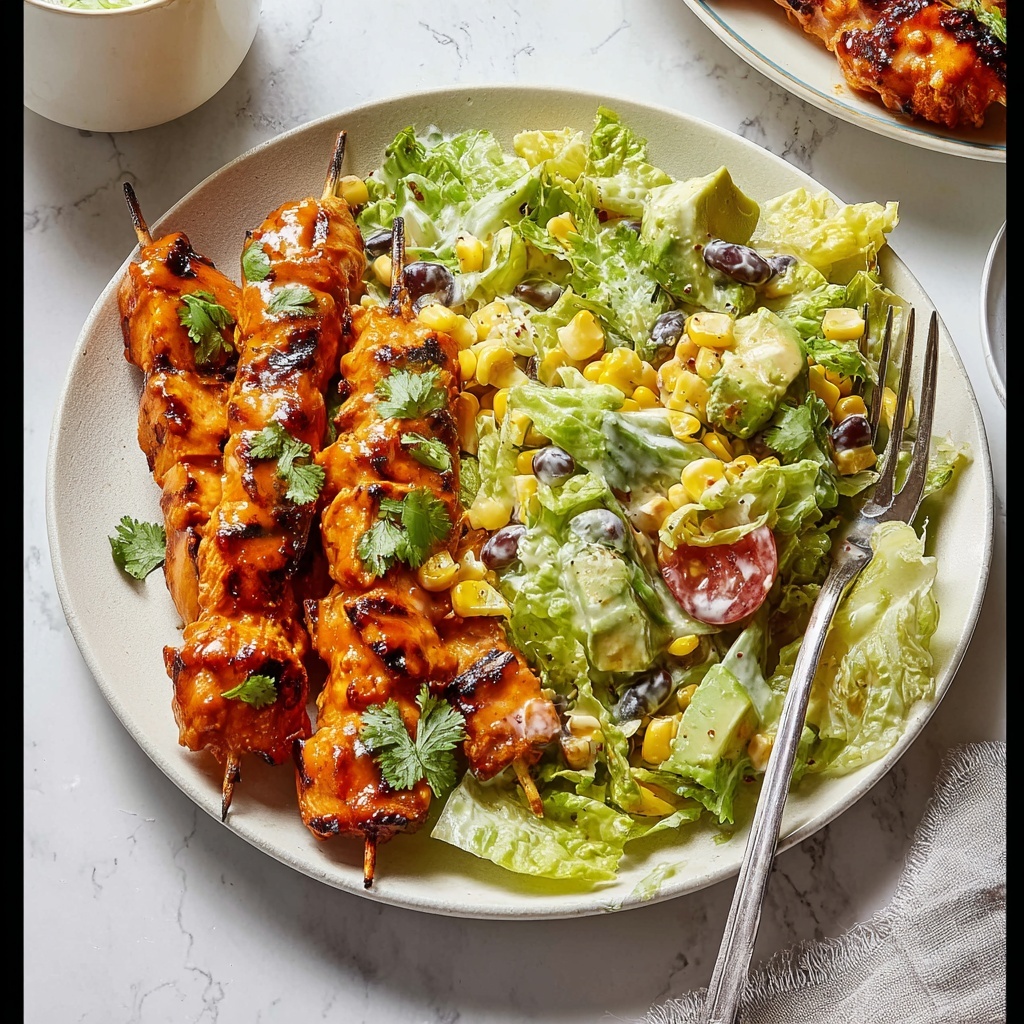 BBQ Chicken Skewer Salad Recipe 5 BBQ Chicken Skewer Salad Recipe - Recipe Image