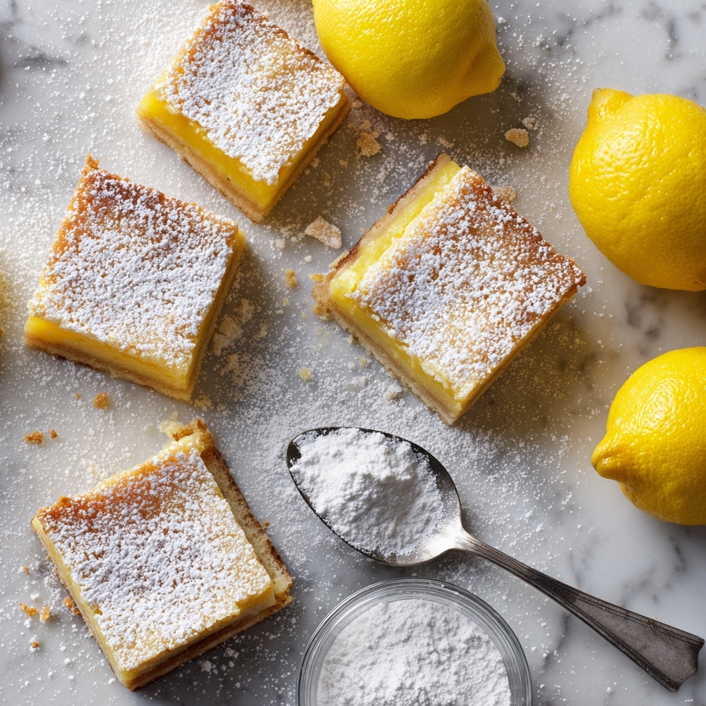 Lemon Bars with Powdered Sugar Recipe 5 Lemon Bars with Powdered Sugar Recipe - Recipe Image