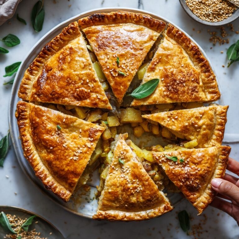 Samosa Pie with Spiced Chicken and Potato Filling Recipe