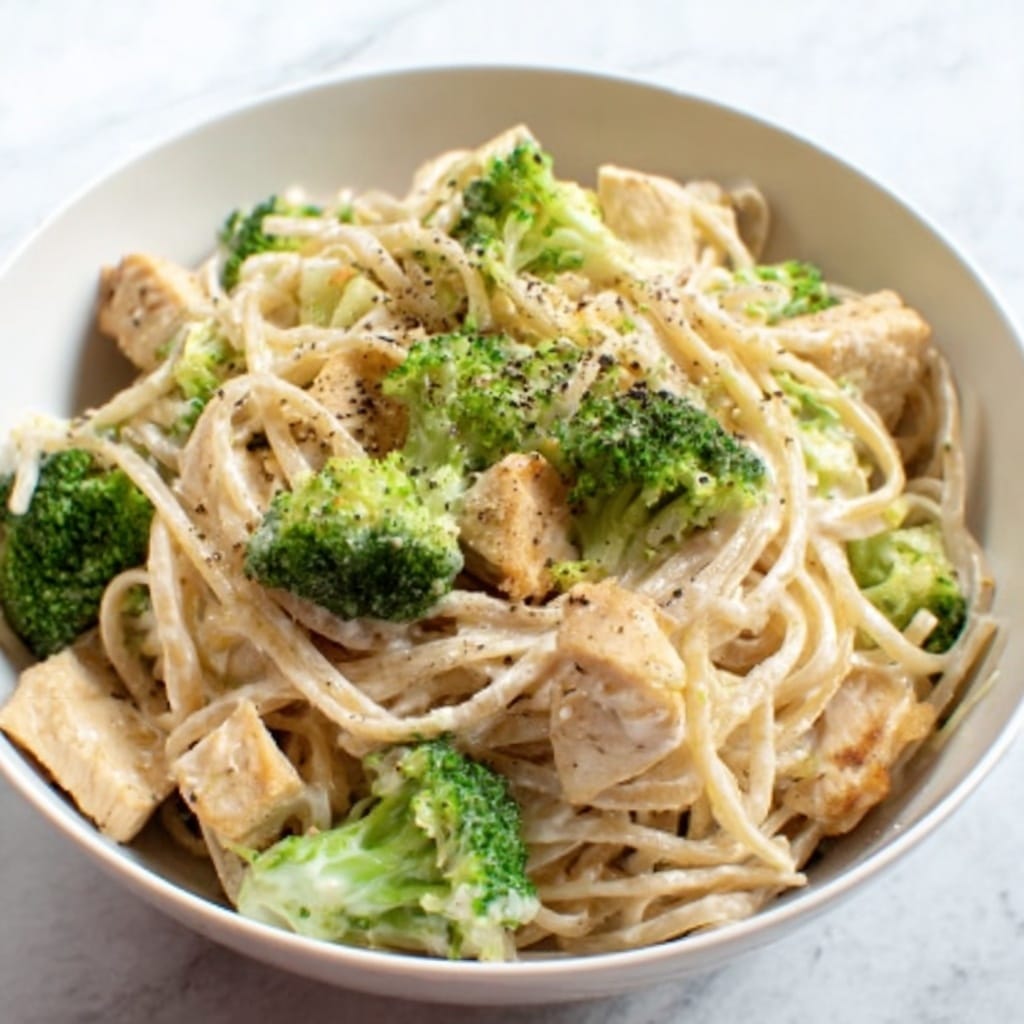 Creamy Chicken and Broccoli Alfredo Fettuccine Recipe 5 Creamy Chicken and Broccoli Alfredo Fettuccine Recipe - Recipe Image