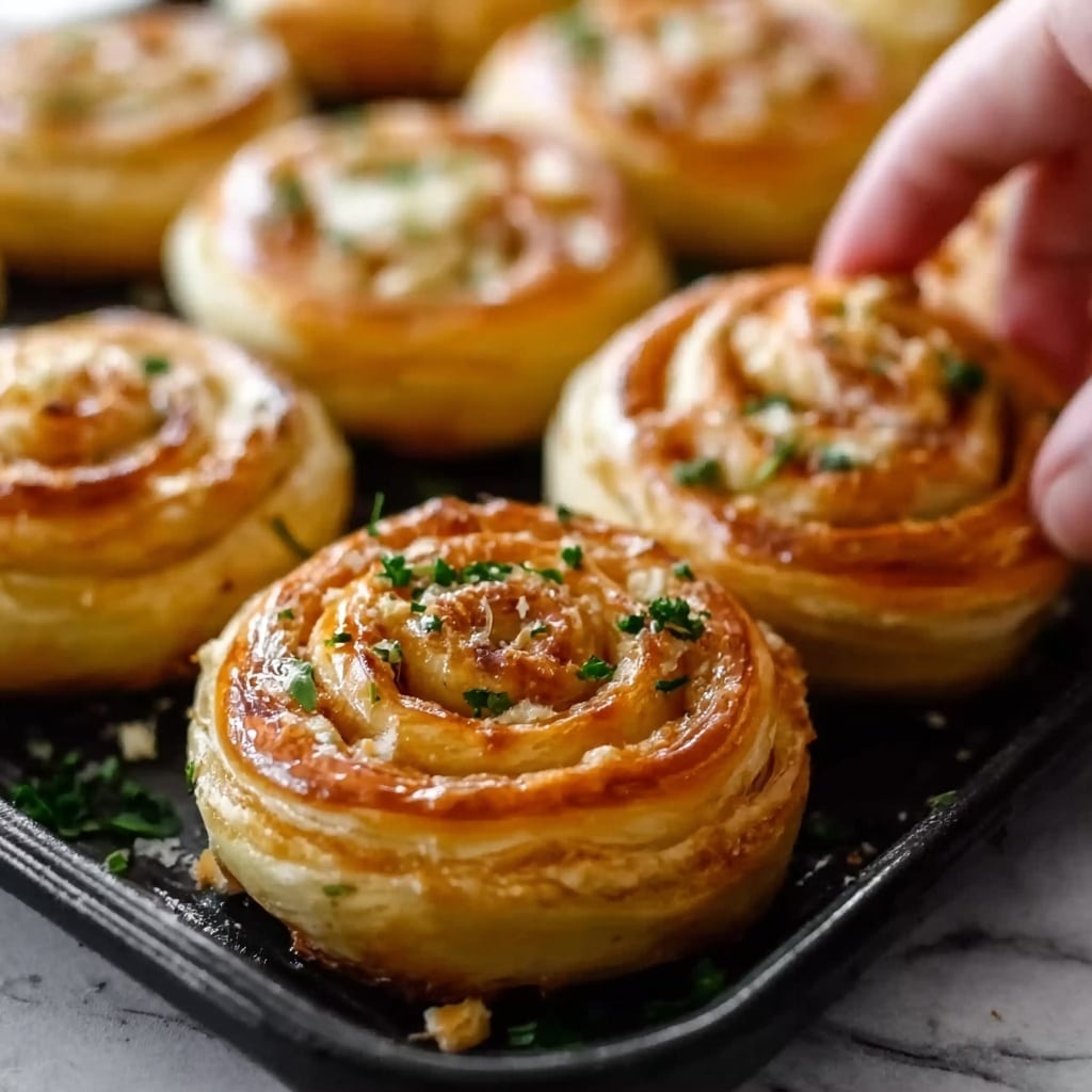 Ham and Cheese Puff Pastry Pinwheels Recipe 6 Ham and Cheese Puff Pastry Pinwheels Recipe - Recipe Image