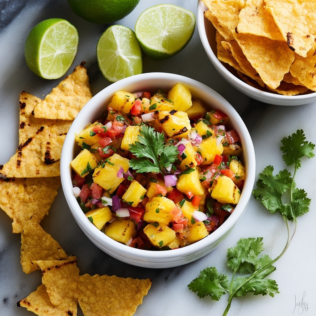 Grilled Pineapple Salsa with Cinnamon Chips Recipe 5 Grilled Pineapple Salsa with Cinnamon Chips Recipe - Recipe Image