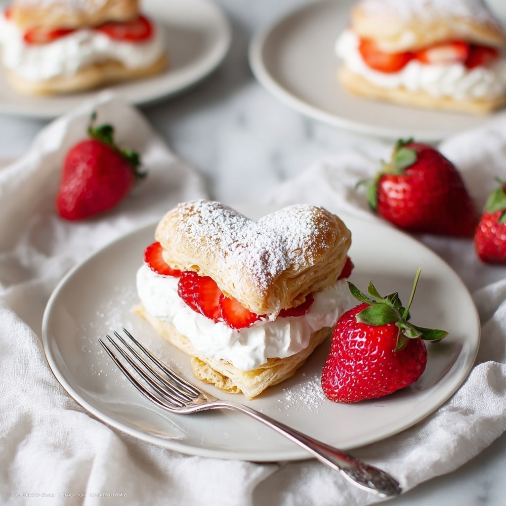 Puff Pastry Hearts with Icing Recipe 5 Puff Pastry Hearts with Icing Recipe - Recipe Image