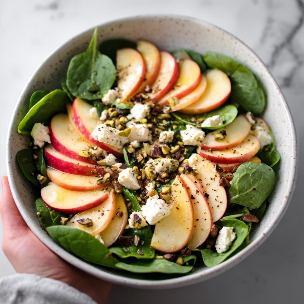 Apple Spinach Salad with Honey Mustard Lemon Dressing Recipe 5 Apple Spinach Salad with Honey Mustard Lemon Dressing Recipe - Recipe Image