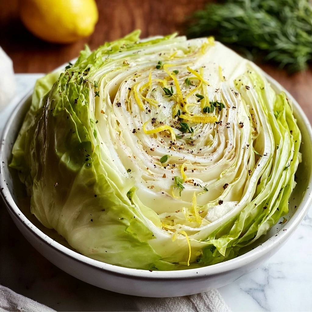 Slow Cooker Garlic Parmesan Whole Cabbage with Lemon Butter Recipe