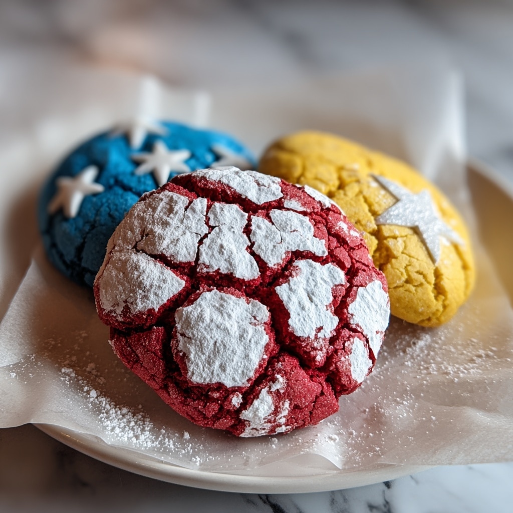 Patriotic Crinkle Cookies Recipe 5 Patriotic Crinkle Cookies Recipe - Recipe Image