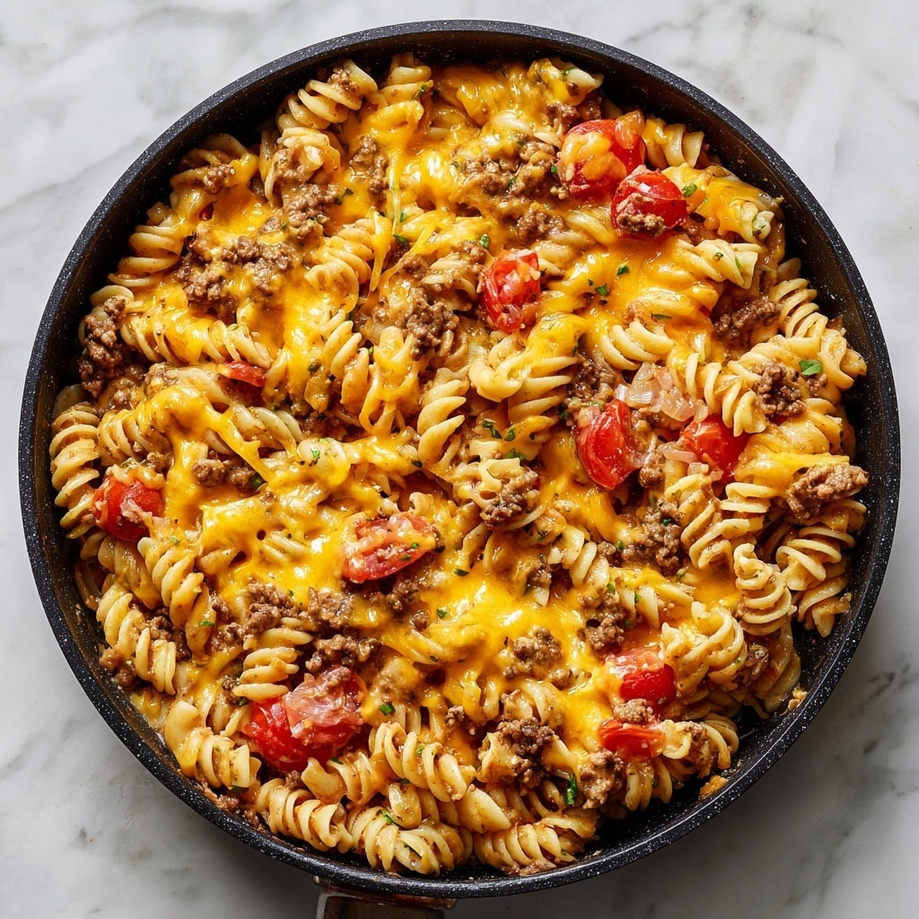 One-Pot Cheesy Taco Pasta Recipe - Recipe Image