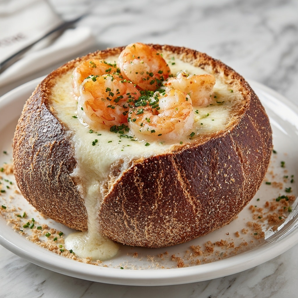 Stuffed Seafood Bread Bowl Recipe - Recipe Image