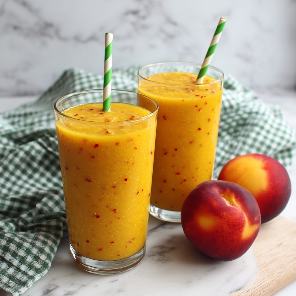 Vegan Peach Smoothie Recipe - Recipe Image