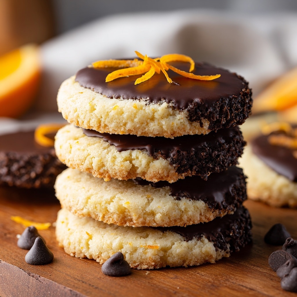 Dark Chocolate Orange Shortbread Cookies Recipe - Recipe Image