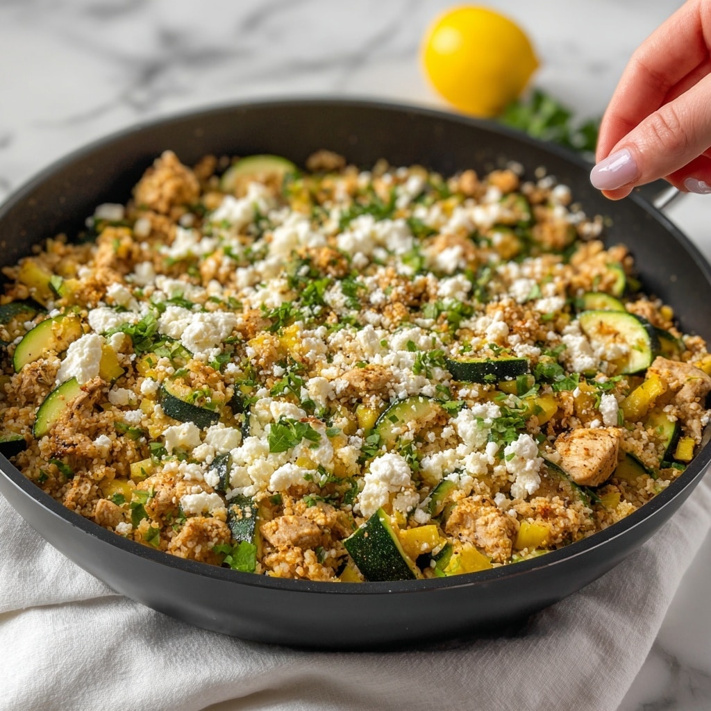 Skillet Lemon Parmesan Chicken with Zucchini and Squash Recipe - Recipe Image