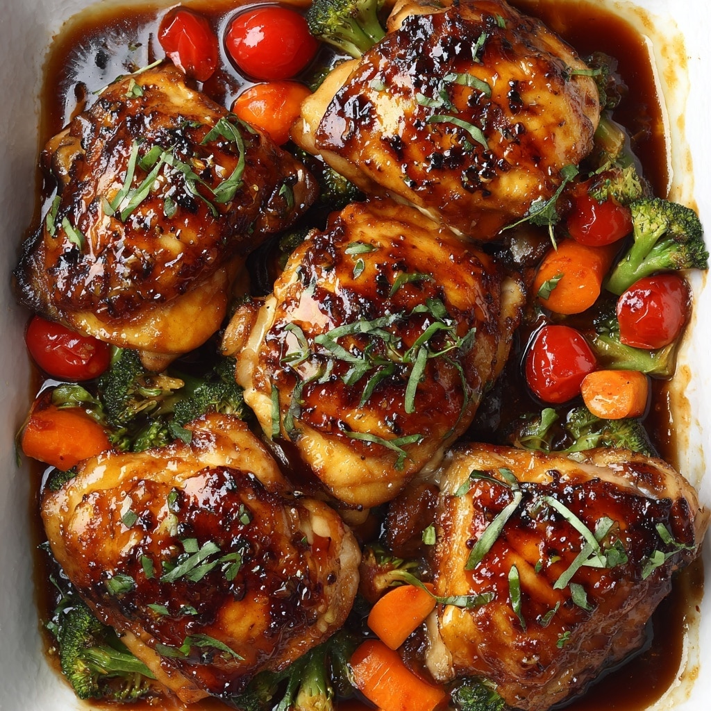 One Pan Balsamic Chicken and Veggies Recipe - Recipe Image