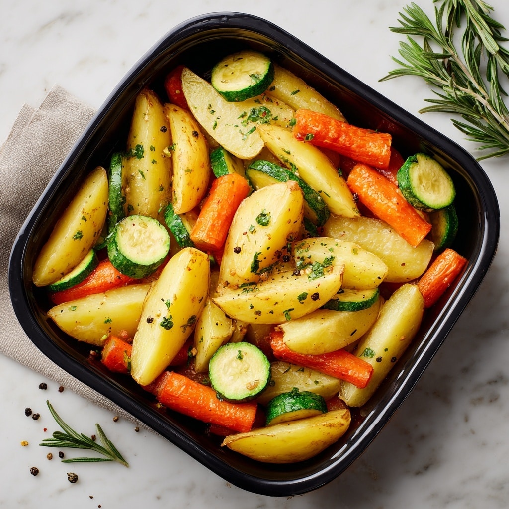 Roasted Potatoes, Carrots, and Zucchini Recipe - Recipe Image